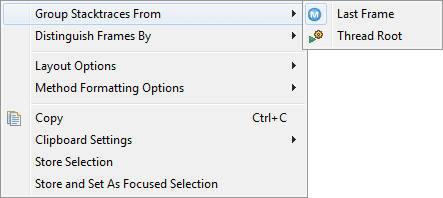 Group Stacktraces From menu